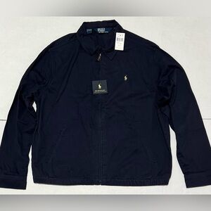 New 90s Vintage Polo Ralph Lauren Full Zip Harrington Blue Jacket Cotton Flannel
